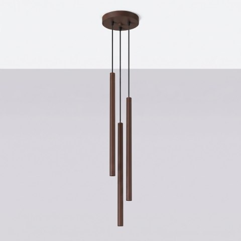Lampa wisząca PASTELO 3P brązowa