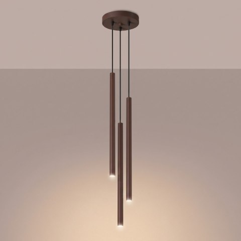 Lampa wisząca PASTELO 3P brązowa