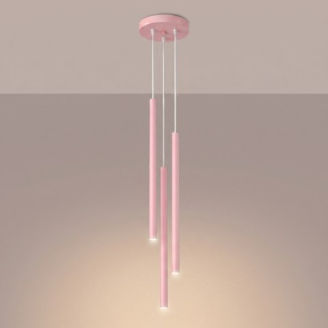 Lampa wisząca PASTELO 3P różowa