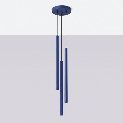Lampa wisząca PASTELO 3P ultramaryna