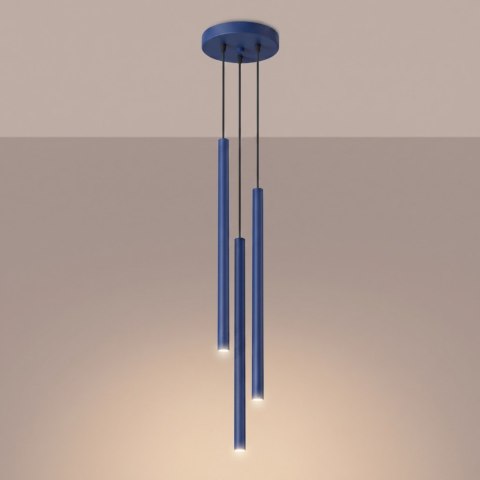 Lampa wisząca PASTELO 3P ultramaryna
