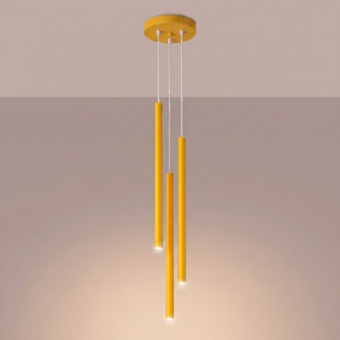 Lampa wisząca PASTELO 3P żółta