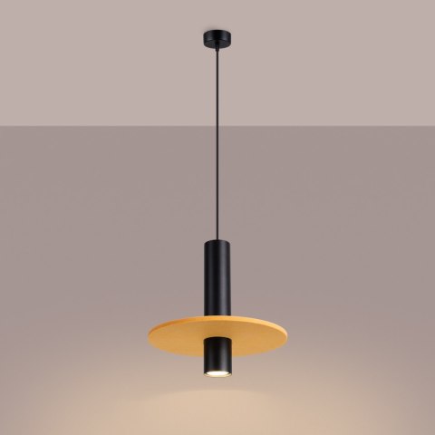 Lampa wisząca PELTA 1 czarna/żółta
