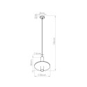 Lampa wisząca PELTA 1 czarna/żółta