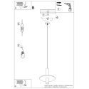 Lampa wisząca PELTA 1 czarna/żółta