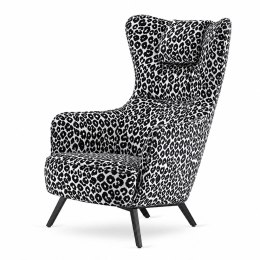 Fotel Skive uszak skandynawski wygodny wypoczynkowy do salonu w tkaninie Wild Fabb Wild 219 Fabb Wild 219 Fabb