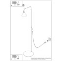Lampa podłogowa NOX beżowa