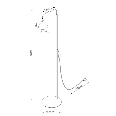 Lampa podłogowa NOX biała