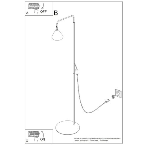 Lampa podłogowa NOX biała