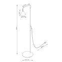 Lampa podłogowa NOX czarna