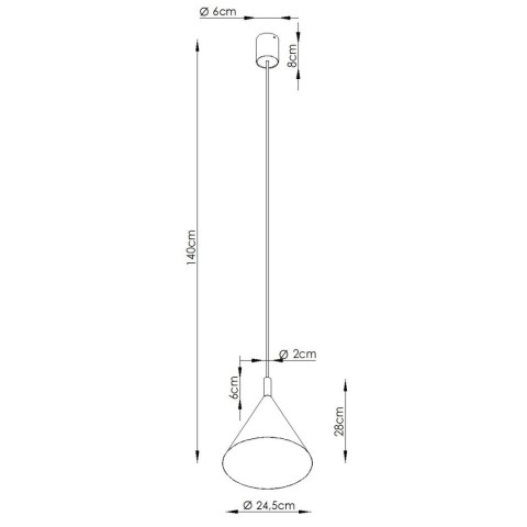 Lampa wisząca NOX 25 beżowa