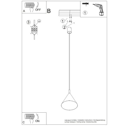 Lampa wisząca NOX 25 beżowa
