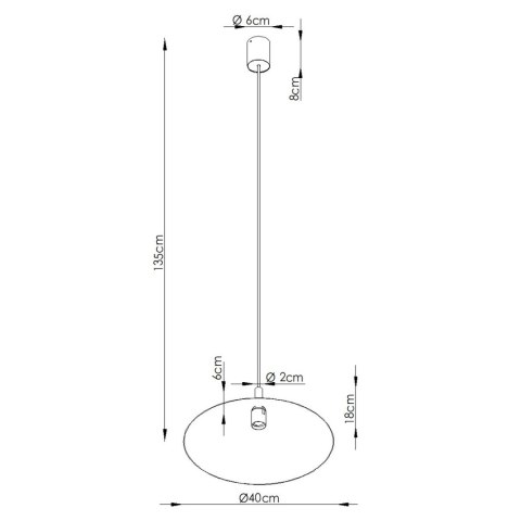Lampa wisząca NOX 40 czarna