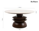 MaMaison stolik kawowy RONDA 80 drewno mango / marmur