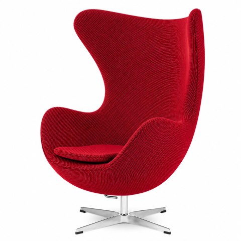 Fotel Egg Jajo Premium Treviso Aksamitny obrotowy z funkcją bujania w tkaninie Sonic Fabb (Sonic 58) Czerwony Fabb (Sonic 58) Cz