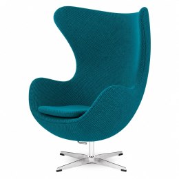 Fotel Egg Jajo Premium Treviso Aksamitny obrotowy z funkcją bujania w tkaninie Sonic Fabb (Sonic 85) Turkusowy Fabb (Sonic 85) T