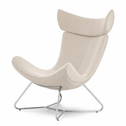 Fotel Larvik na stelażu styl industrialny do salonu w tkaninie Fjord Fabb (Fjord 23) Kremowy Fabb (Fjord 23) Kremowy Fabb