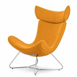 Fotel Larvik na stelażu styl industrialny do salonu w tkaninie Fjord Fabb (Fjord 66) Musztardowy Fabb (Fjord 66) Musztardowy Fab
