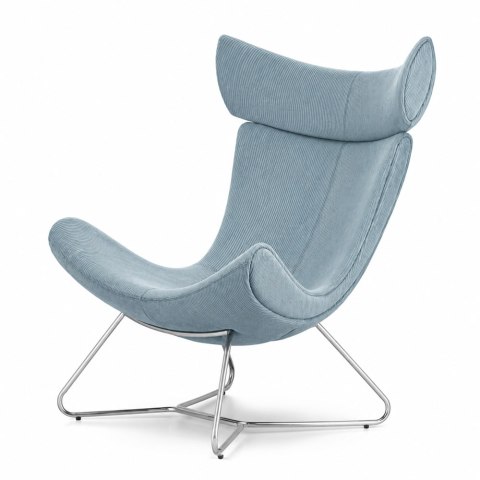 Fotel Larvik na stelażu styl industrialny do salonu w tkaninie Fjord Fabb (Fjord 83) Szaroniebieski Fabb (Fjord 83) Szaroniebies