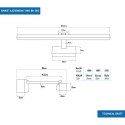 Kinkiet LED łazienkowy120cm 22W chrom 4000K UNO-BH-003 IP44