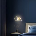 MONET lampa kinkiet koło złoty 18W LED 3000K klosz biały
