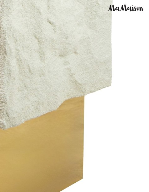 MaMaison stolik GILDA 45 beżowy / złoty