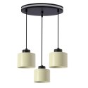 OLIVCA lampa wisząca czarny 3x40W E27 klosz oliwkowy