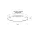 Light Prestige Plafon California 48 cm czarny LED CCT