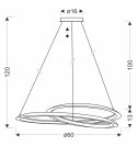 CALLAS lampa wisząca czarny 32W LED 3000, 4500, 6500K osłonka biała