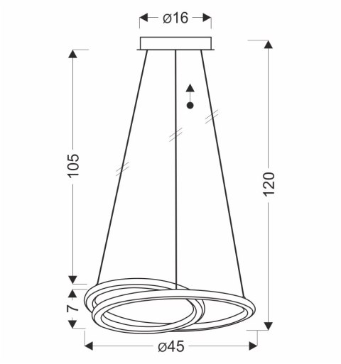 EDEN lampa wisząca złoty 32W LED 3000, 4000, 6000K osłonka biała