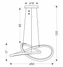 ELIO lampa wisząca złoty 32W LED 3000, 4500, 6500K kryształki bezbarwne