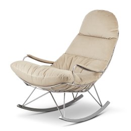 Fotel na płozach Vind XZ Beżowy (SWAN-01) Chromowana Beżowy (SWAN-01)