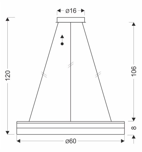 GLORIS lampa wisząca kawowy 36W LED 3000, 4500, 6500K kryształki bezbarwne