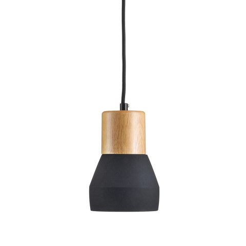 Lampa wisząca CONCRETE 12 cm- czarny beton, drewno