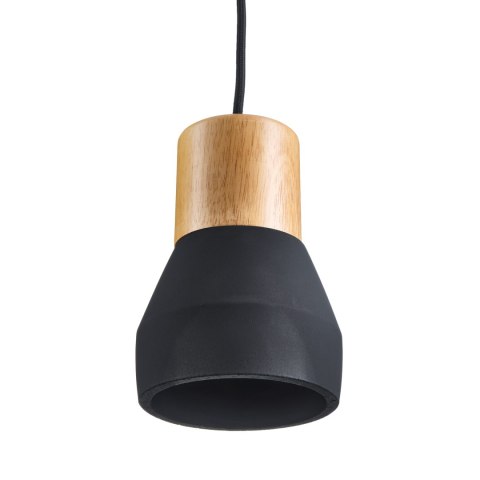 Lampa wisząca CONCRETE 12 cm- czarny beton, drewno