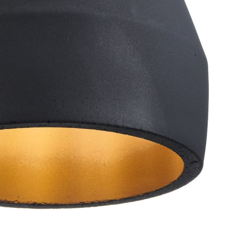 Lampa wisząca CONCRETE 12 cm- czarny beton, drewno