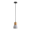 Lampa wisząca CONCRETE 12 cm- szary beton, drewno