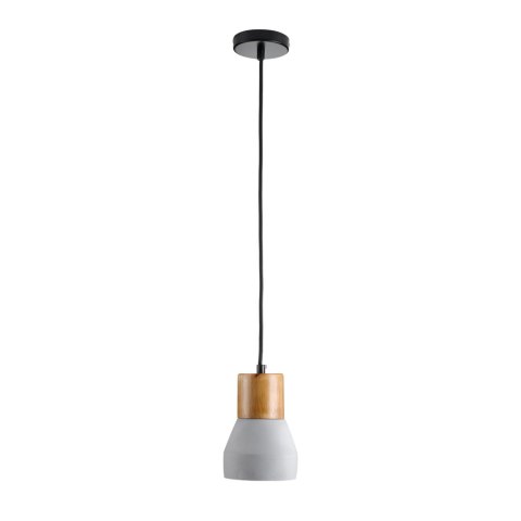 Lampa wisząca CONCRETE 12 cm- szary beton, drewno