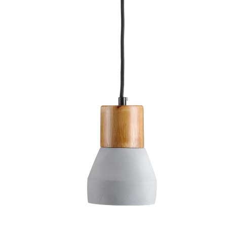 Lampa wisząca CONCRETE 12 cm- szary beton, drewno