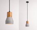 Lampa wisząca CONCRETE 12 cm- szary beton, drewno