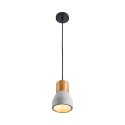 Lampa wisząca CONCRETE 12 cm- szary beton, drewno