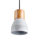 Lampa wisząca CONCRETE 12 cm- szary beton, drewno