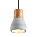 Lampa wisząca CONCRETE 12 cm- szary beton, drewno