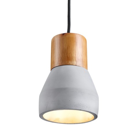 Lampa wisząca CONCRETE 12 cm- szary beton, drewno