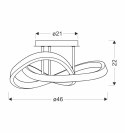 SPLOT lampa sufitowa czarny 32W LED 3000, 4000, 6000K osłonka biała