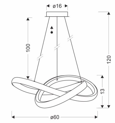 SPLOT lampa wisząca czarny 28W LED 3000, 4000, 6000K osłonka biała
