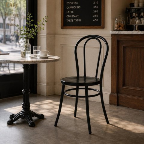 Krzesło CAFE czarne w stylu secesyjnym