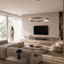 Lampa wisząca CIRCLE 100 cm - LED, ring nikiel szczotkowany