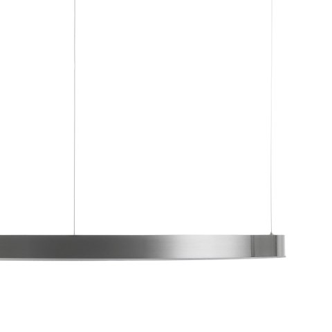 Lampa wisząca CIRCLE 100 cm - LED, ring nikiel szczotkowany