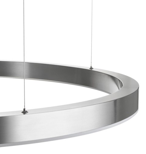 Lampa wisząca CIRCLE 120 cm - LED, ring nikiel szczotkowany